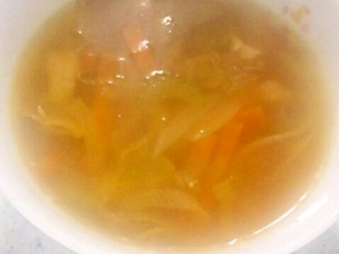 野菜とビーフコンソメのスープ